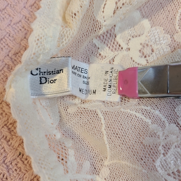 Rare 🤍 Vtg Christian Dior Second Skin & Lace Brief Panty Size M - Picture 6 of 8